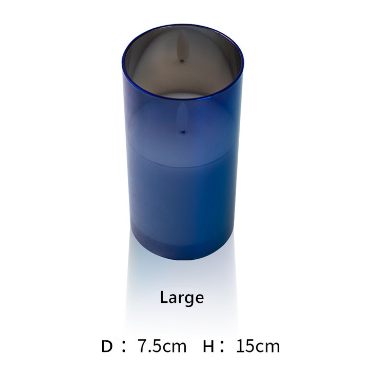 Luxury flame-less Candlestick, flame-less Battery Candles, Flickering LED Pillar Candles for Home/Wedding Decor