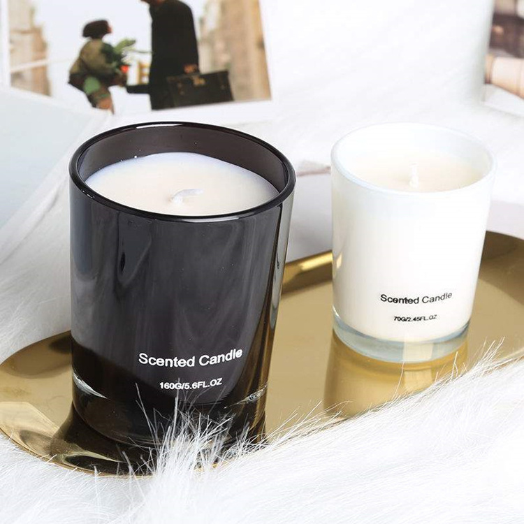 Premium soy wax Candle| Highly Scented Candles for Home| All Natural Aroma Candles with Black white glass jar and gift box