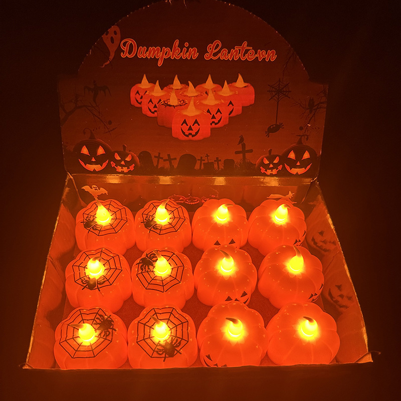 ANDREY Safety Flameless Without Remote Birthday Party Pumpkin Led Halloween Candle Light Up Electric Candles