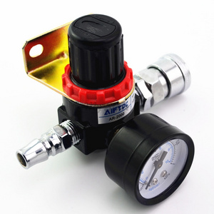 AR2000 1/4" Thread BSP Pneumatic Air Compressor Pressure Regulator Reduction Valve 4MM 6MM 8MM 10MM 12MM Connector Fittings