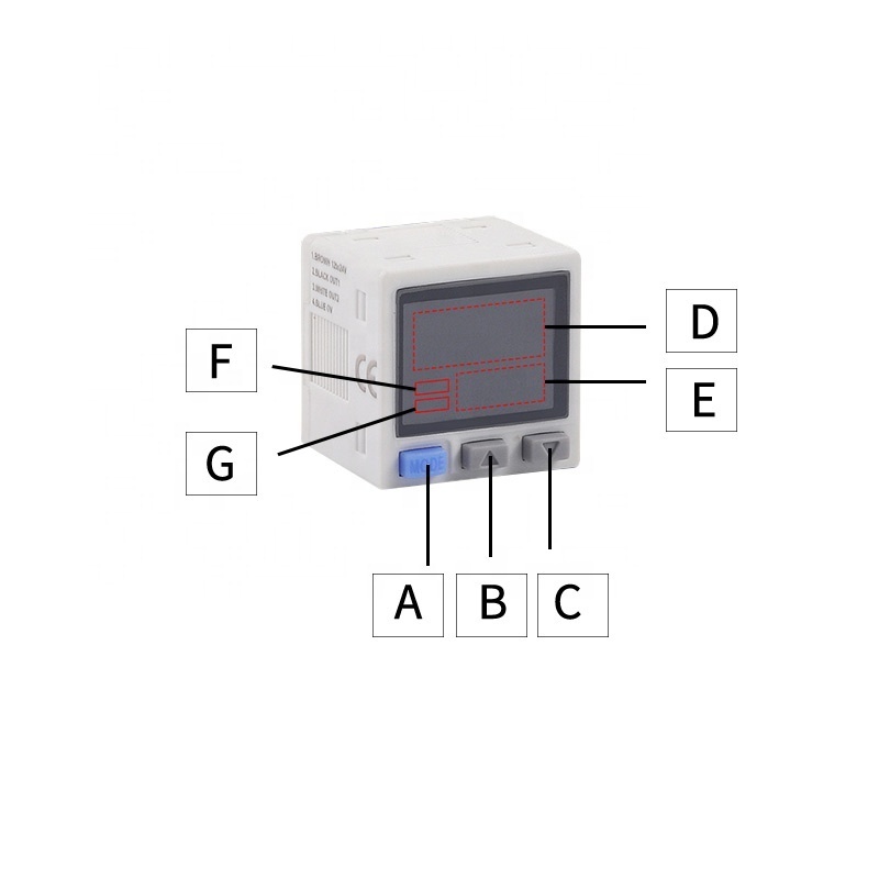 Digital Display Pressure Switch High Precision Gas Pressure MPX Sensor Switch Digital Vacuum Negative Pressure Switch