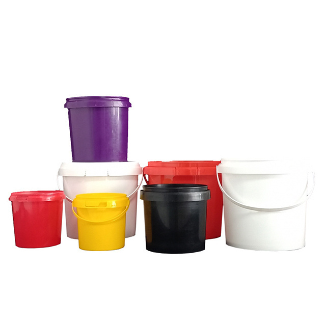 wholesale  black plastic drums 20l large pail plastic bucket with handle and lid for sale jar plastic