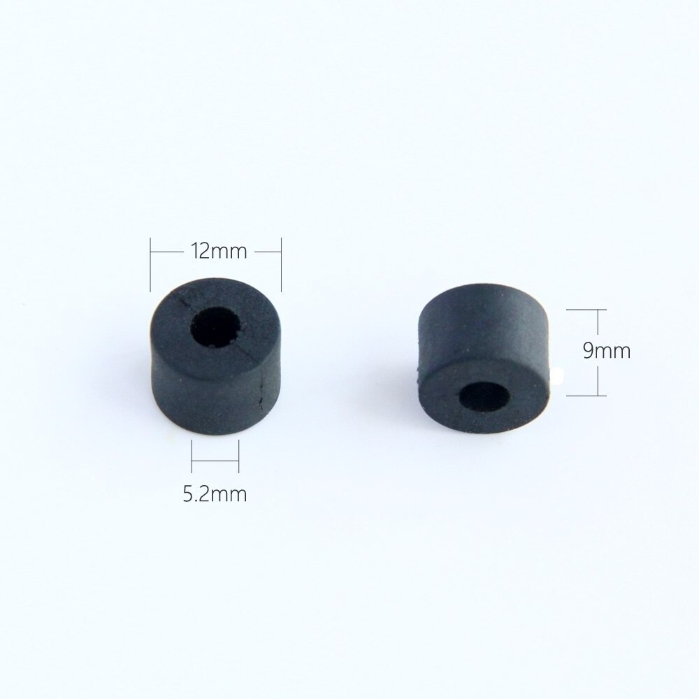 Black Nylon Round Holster Spacers 9mm Thick O-Ring Flat Hose Gasket Fastener Rubber Washer