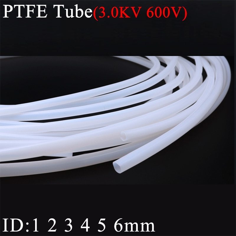 PTFE FEP Tube ID 0.5 1 2 2.5 3 4 5 6 7 8 10 12 14 16 18 20 mm Insulated Hose Rigid Pipe Temperature Corrosion Resistance 600V