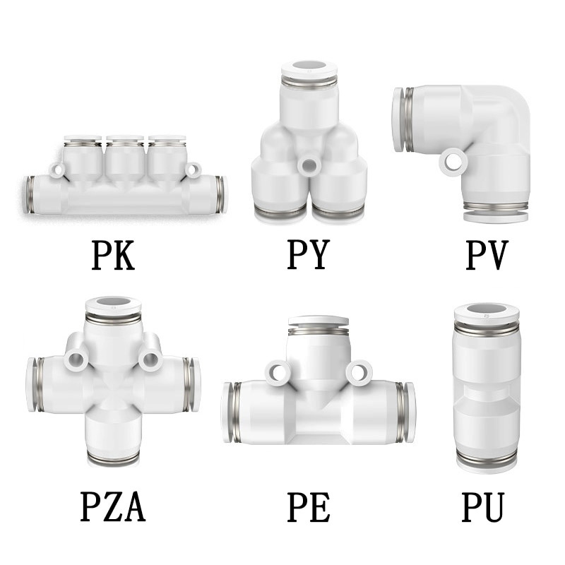 High Quality Wholesaler Pneumatic One Touch Tube Fittings Pneumatic Connectors Plastic Pneumatic Air Fittings