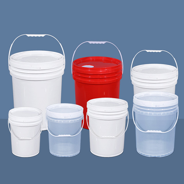 1- 20L Plastic Bucket with Handle and Lids Food Grade Drum Pail Package Container Hot Sale 1L Plastic Gallon Paint LEADLOONG