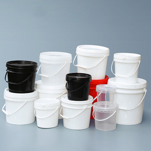 1- 20L Plastic Bucket with Handle and Lids Food Grade Drum Pail Package Container Hot Sale 1L Plastic Gallon Paint LEADLOONG