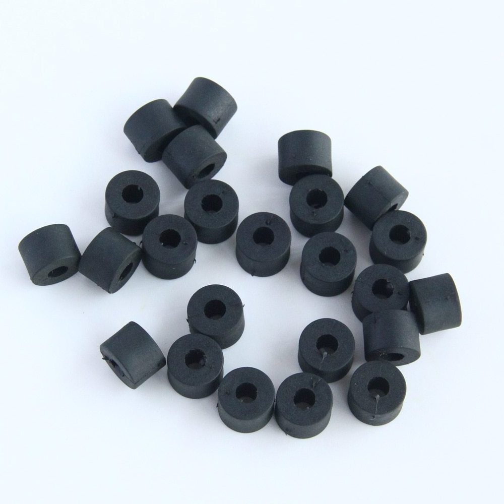 Black Nylon Round Holster Spacers 9mm Thick O-Ring Flat Hose Gasket Fastener Rubber Washer