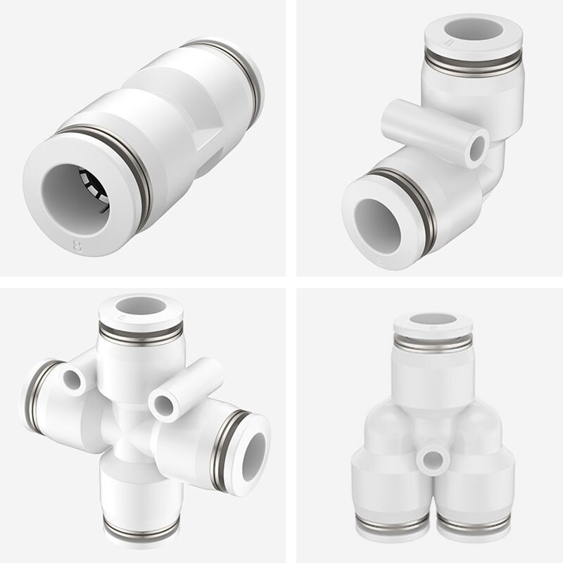 High Quality Wholesaler Pneumatic One Touch Tube Fittings Pneumatic Connectors Plastic Pneumatic Air Fittings