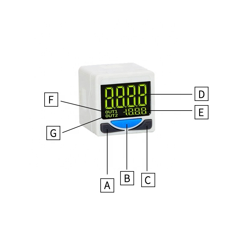 High Precision Digital Pressure Switch DPS Series Pressure Switch Pneumatic Element Digital Display Switch