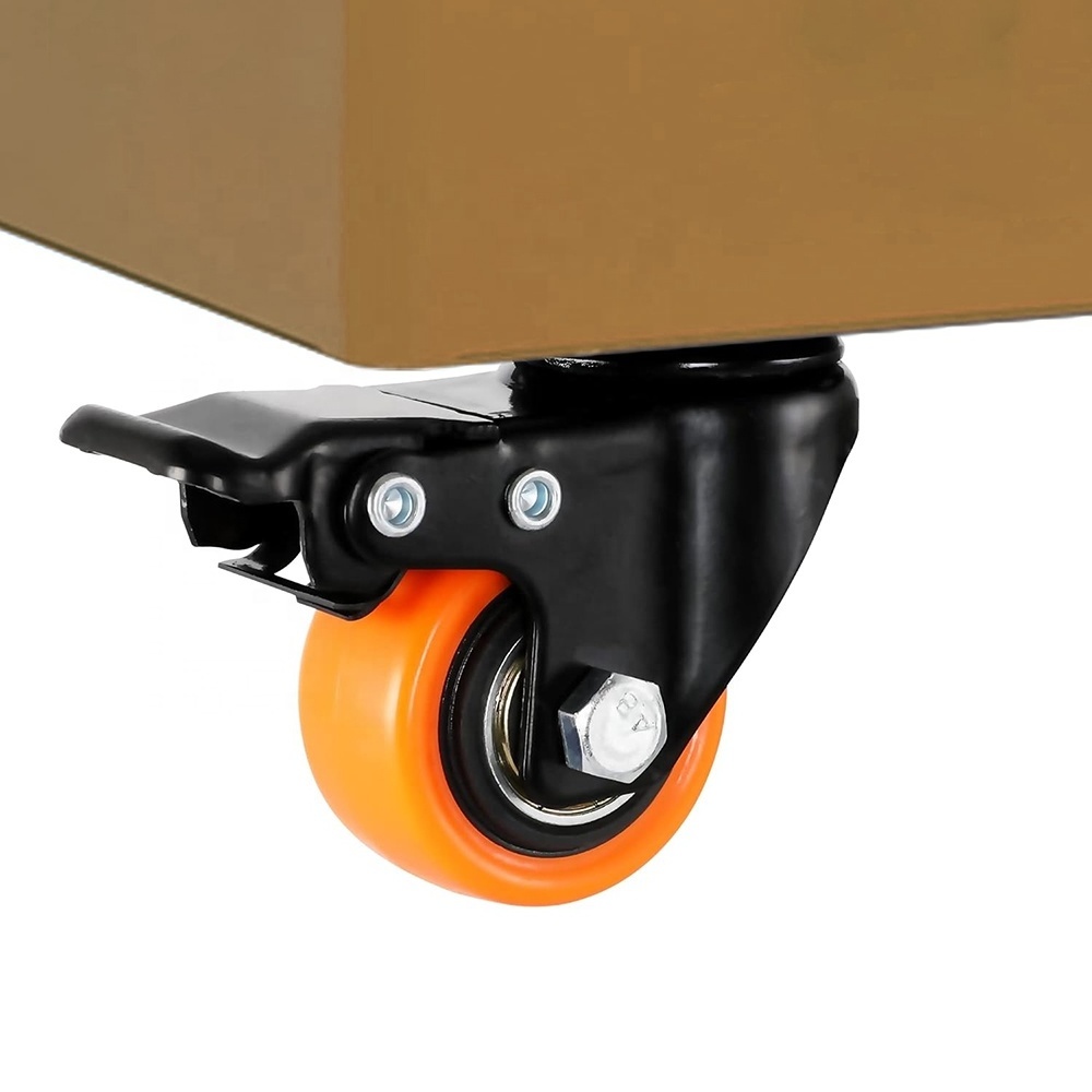 1.5 2.5 PVC Inch Caster Wheels Top Plate Furniture Low Duty Casters Swivel Fixed Moving Universal Stainless Steel Chair Castors