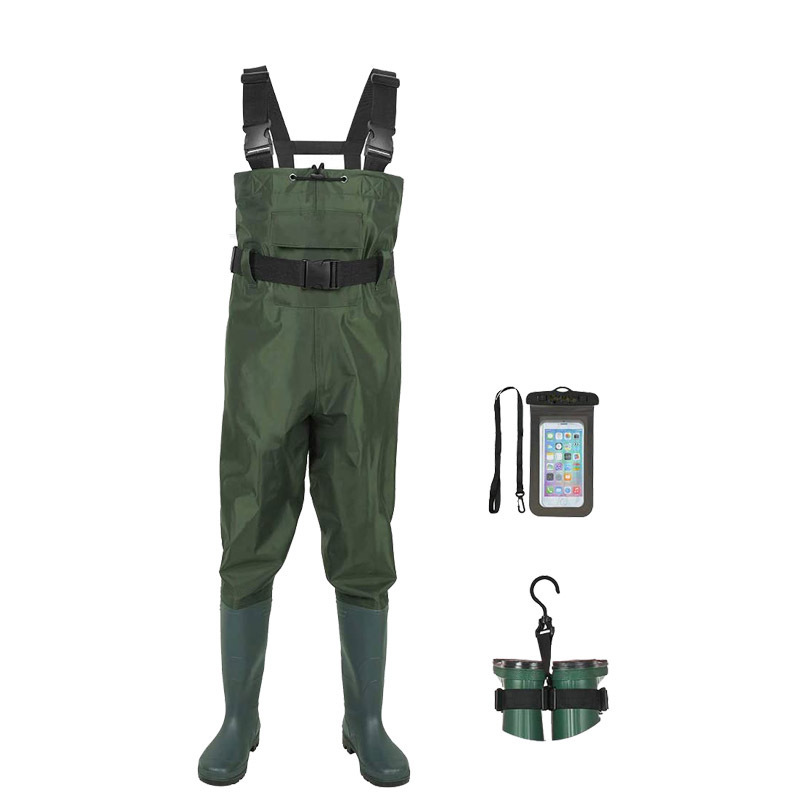 Hot Seller Custom Breathable Nylon PVC Fishing Chest Wader Multi-function Chest Wader Neoprene Waders for Fishing