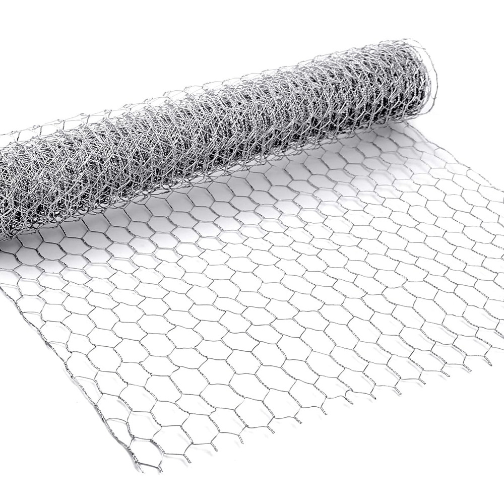 Chicken Wire Mesh Poultry Wire Netting Hexagonal Galvanized Mesh Garden Fence Barrier for Pet Rabbit Chicken Wire Fencing