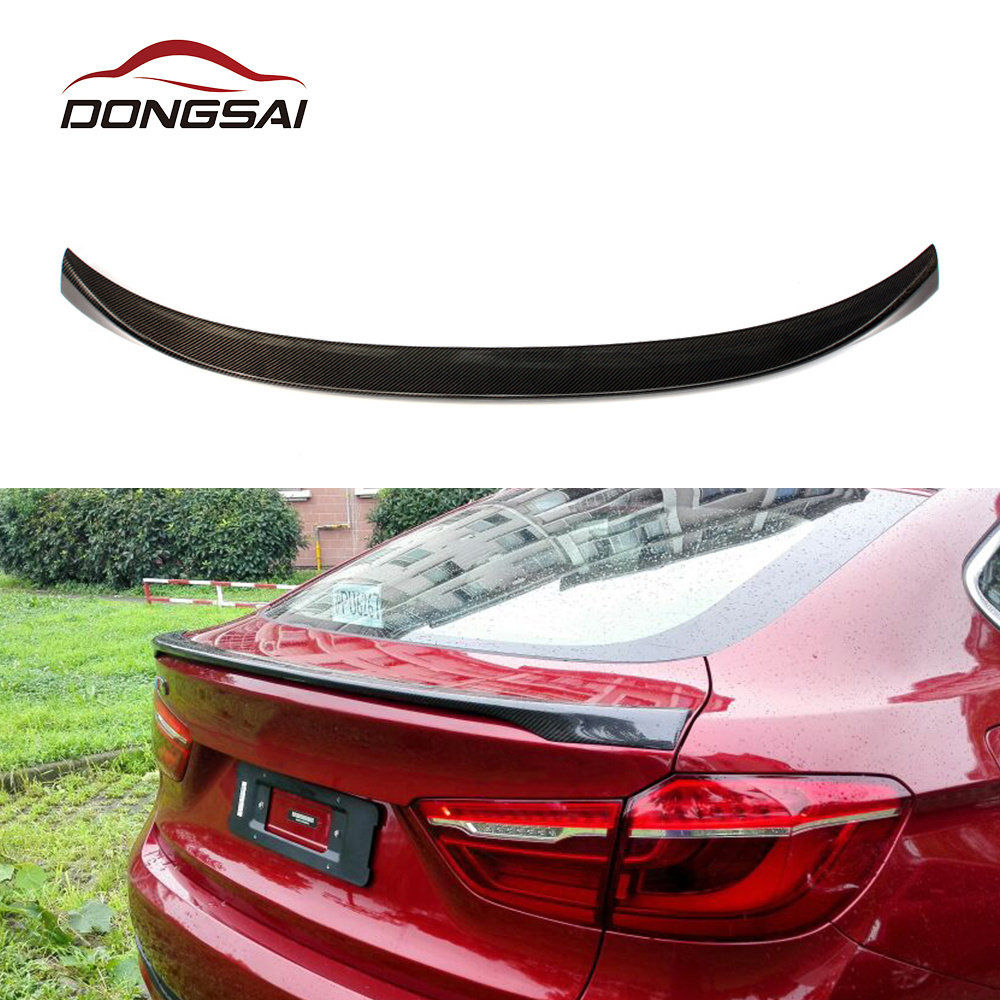 P Style Carbon Fiber Trunk Spoiler Ducktail Rear Lip Tail Wing for BMW X6 F16 X6M F86 Car Body Kits 2015+