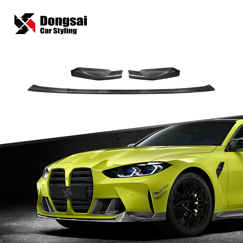 Dongsai New arrival dry carbon front car bumper lip with MP splitter  for BMW G82 G83 M4 G80 M3 Body Kit