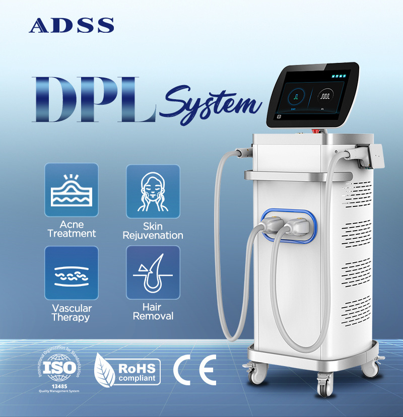 ADSS High End DPL Laser Skin Rejuvenation Acne Pigmentation Treatment IPL Multifunctional Laser Hair Removal Machine