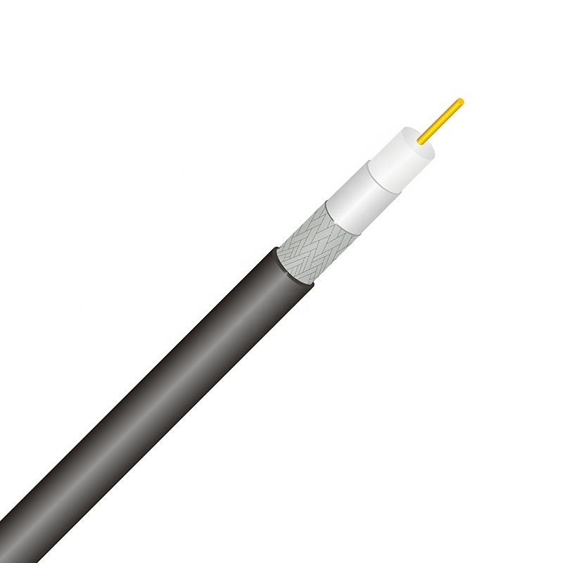 Factory Price Bare Copper Conductor PVC PE Jacket RG11 Coaxial Cable For CCTV MATV CATV System Communication Cable