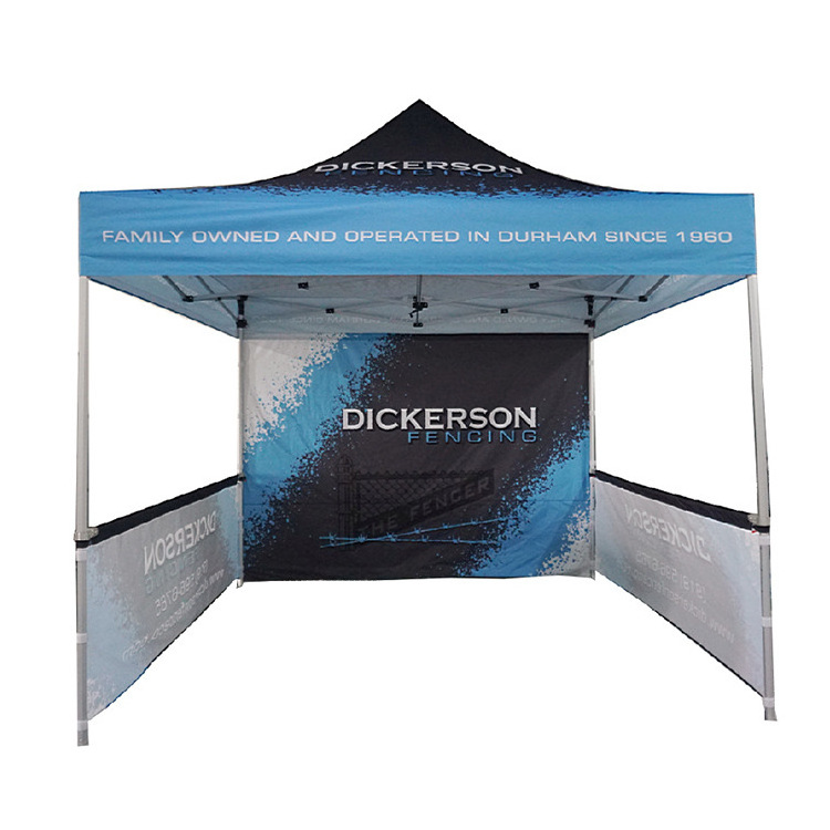 Cheap Portable 3x3 Folding Pop Up Gazebo With Side Walls Printed Canopy tent Aluminum Outdoor Waterproof Trade Show Tents