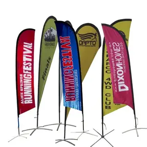 Wholesale Outdoor Flag Flying Banner Aluminum Fiberglass Pole Flag Stands