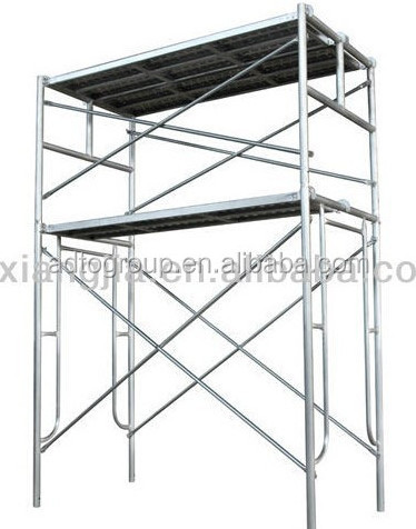 Mason or Ladder Door Frame Scaffolding Construction with Movable Platform