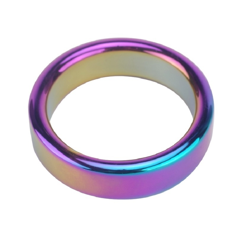 Nickel free HEAVY DUTY stainless steel rainbow cock ring penis BDSM sex toy for male