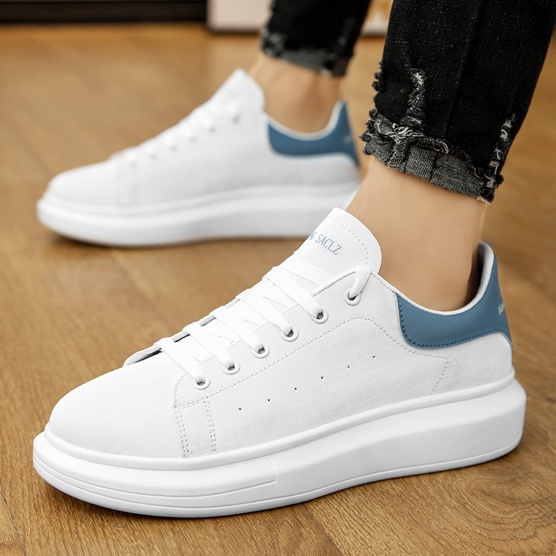 OEM Custom Logo Private Label Reflective Sneakers White Casual Mens Thick Bottom Shoes Luxury Designer Men Women Casual Shoes