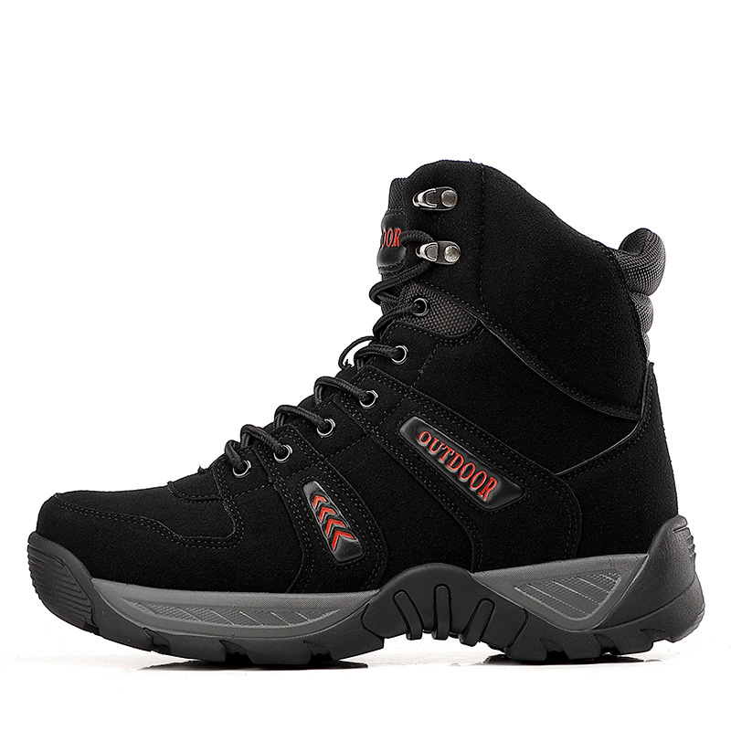 Wholesale Outdoor Black Shoes Combat Training Boots Desert Footwear Hiking Boots For Men