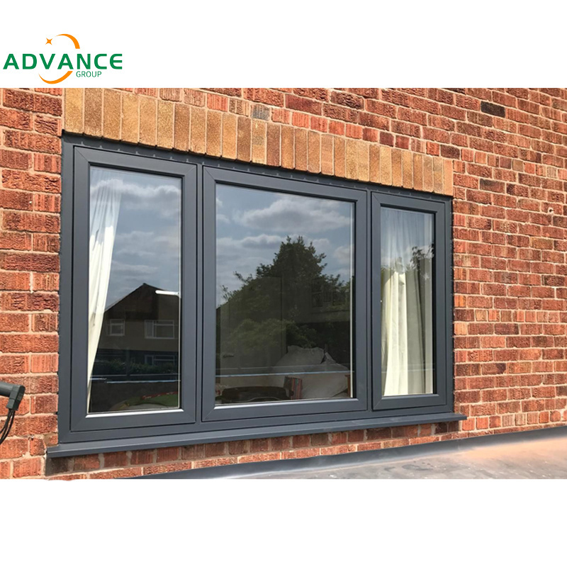 Advance Hurricane Impact Double Glazed Windows Upvc Pvc Casement Glass House Window Price