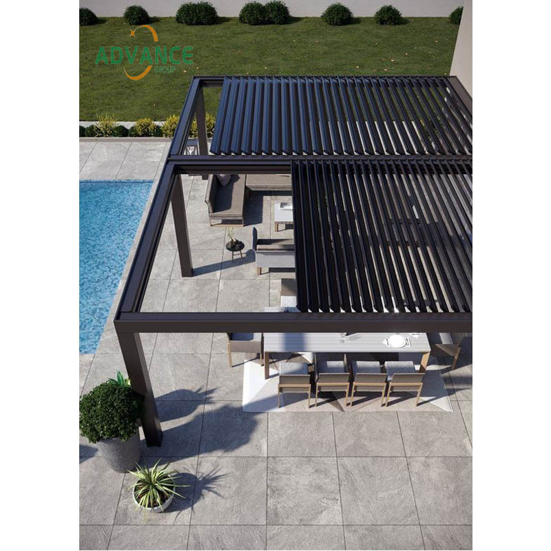 Custom wall mounted aluminium 12x16 louvered pergola