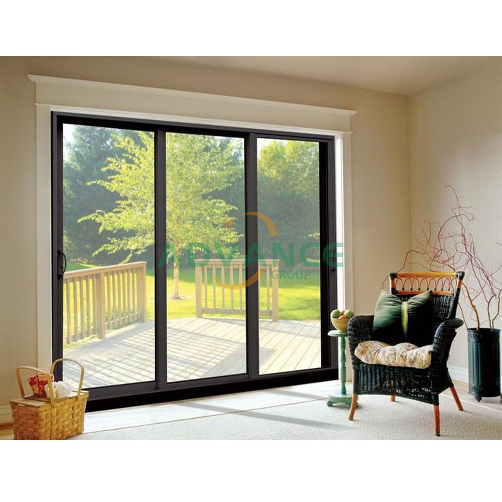 Wholesale Security insulated double glazed glass aluminum patio sliding door for balcony