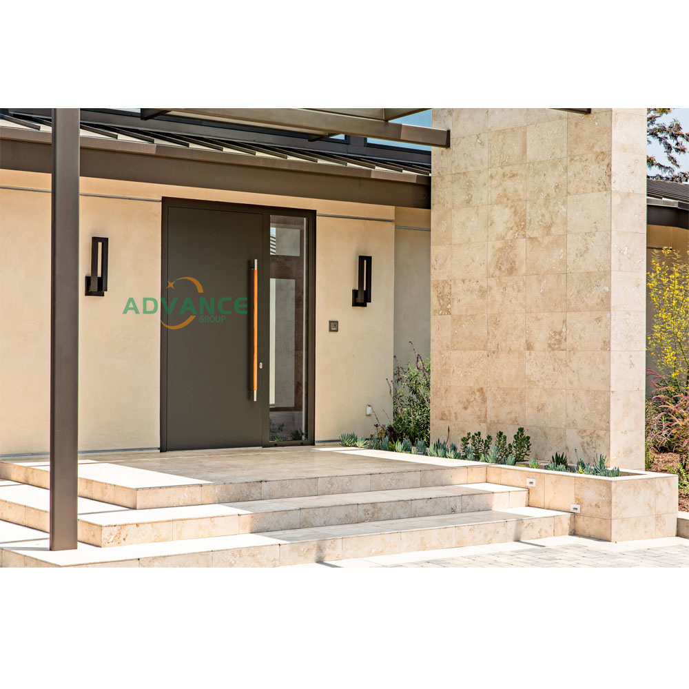 Extra Large One And Half Design Modern Exterior Solid Wooden Front Entrance Pivot Entry Door For House