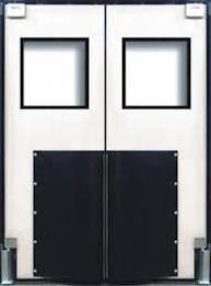 Wholesale heavy duty swing stainless traffic door commercial restaurant kitchen double acting impact traffic swing door