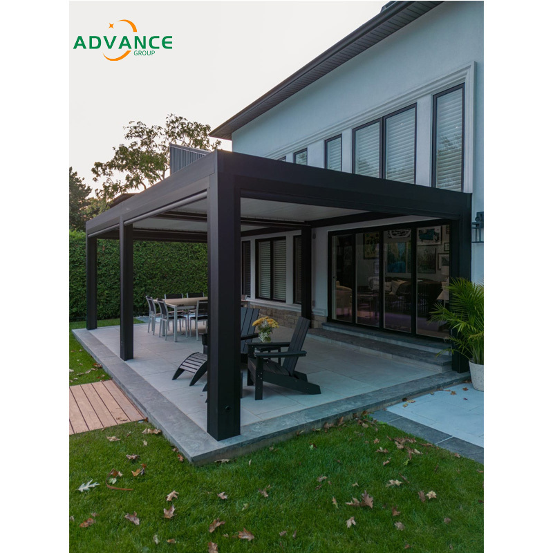 Patio Gazebo Outdoor Arches Bioclimatic Aluminium Pergola Opening Louvred Roof