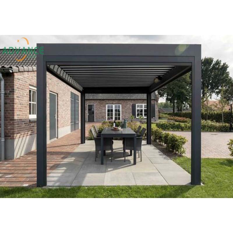 2024 Australia Waterproof Louver Roof System Kits Outdoor Gazebo Garden Bioclimatic Aluminium Pergola Custom Metal