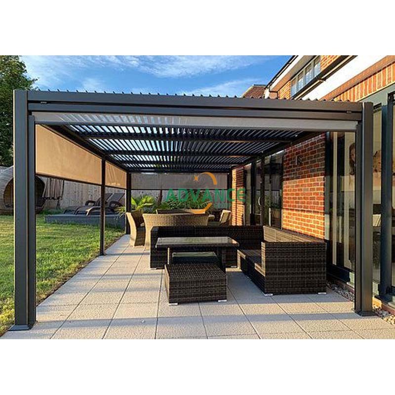 2024 Australia Waterproof Louver Roof System Kits Outdoor Gazebo Garden Bioclimatic Aluminium Pergola Custom Metal