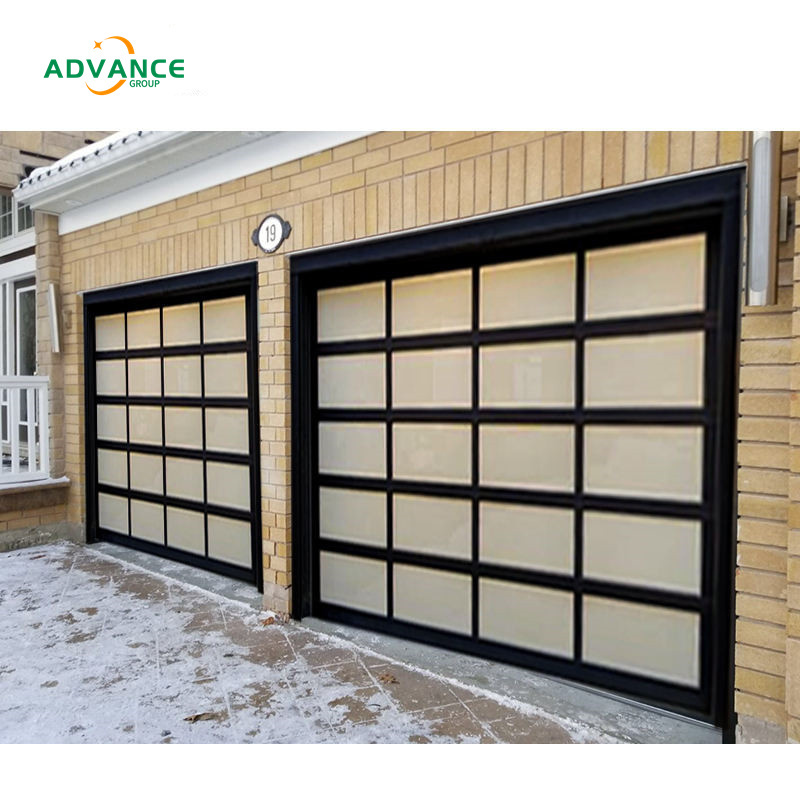 Main Gate Entrance American Garage Door Aluminium Garage Double Door Swing Out Glass Garage Door