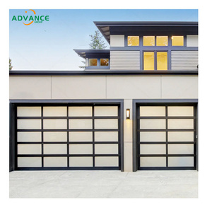 Main Gate Entrance American Garage Door Aluminium Garage Double Door Swing Out Glass Garage Door