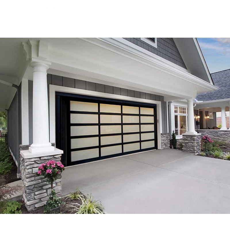 Main Gate Entrance American Garage Door Aluminium Garage Double Door Swing Out Glass Garage Door