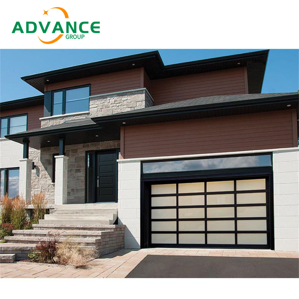 Main Gate Entrance American Garage Door Aluminium Garage Double Door Swing Out Glass Garage Door