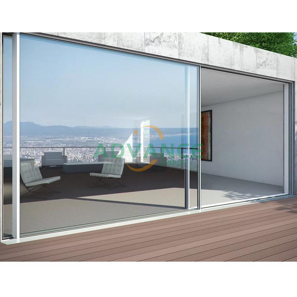 Hot sale aluminium double tempered glass sliding doors high quality 3 panels sliding doors