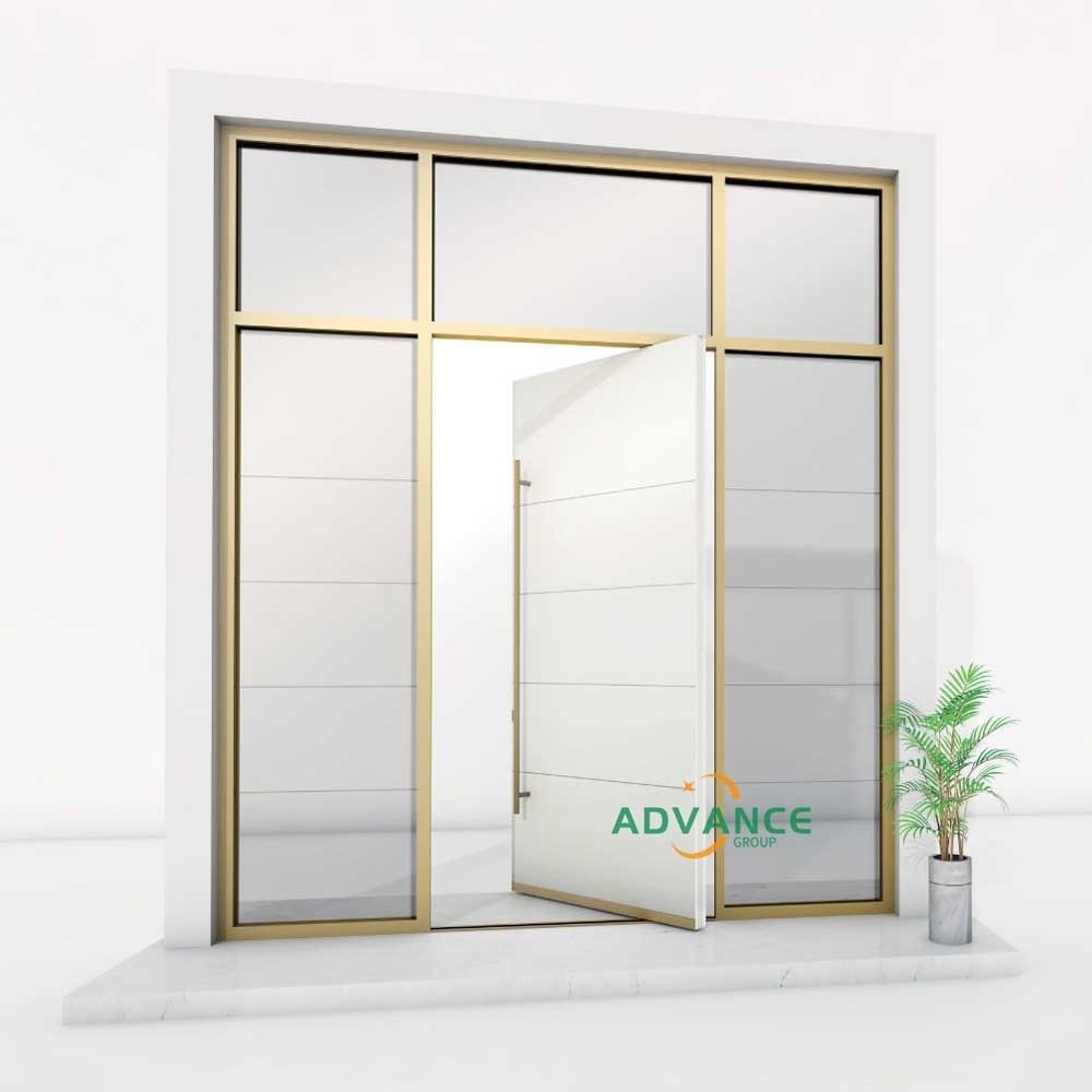 Modern Main Entrance Door Anti Steal Strong Door Device Luxury Steel Front Door