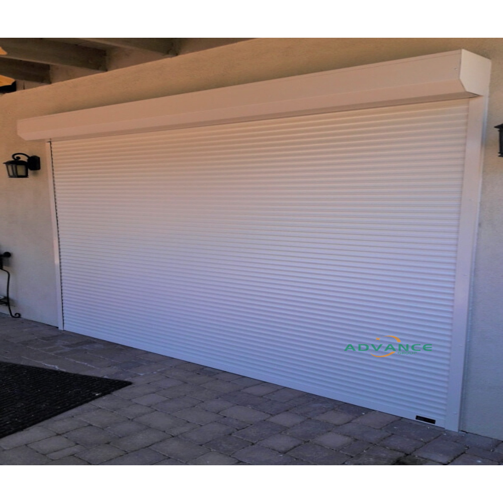 Florida Horizontal fireproof roller shutter aluminum glass window / roll up storm shutters