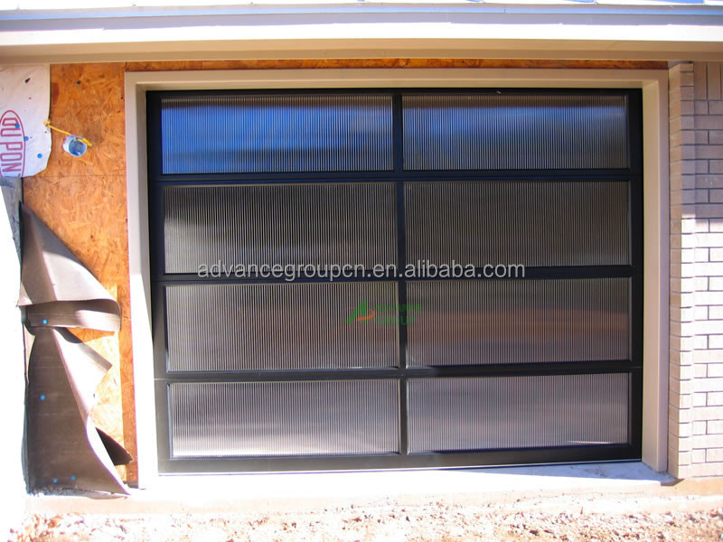 Advance 16x8 Aluminum Tempered Glass Garage Door for House