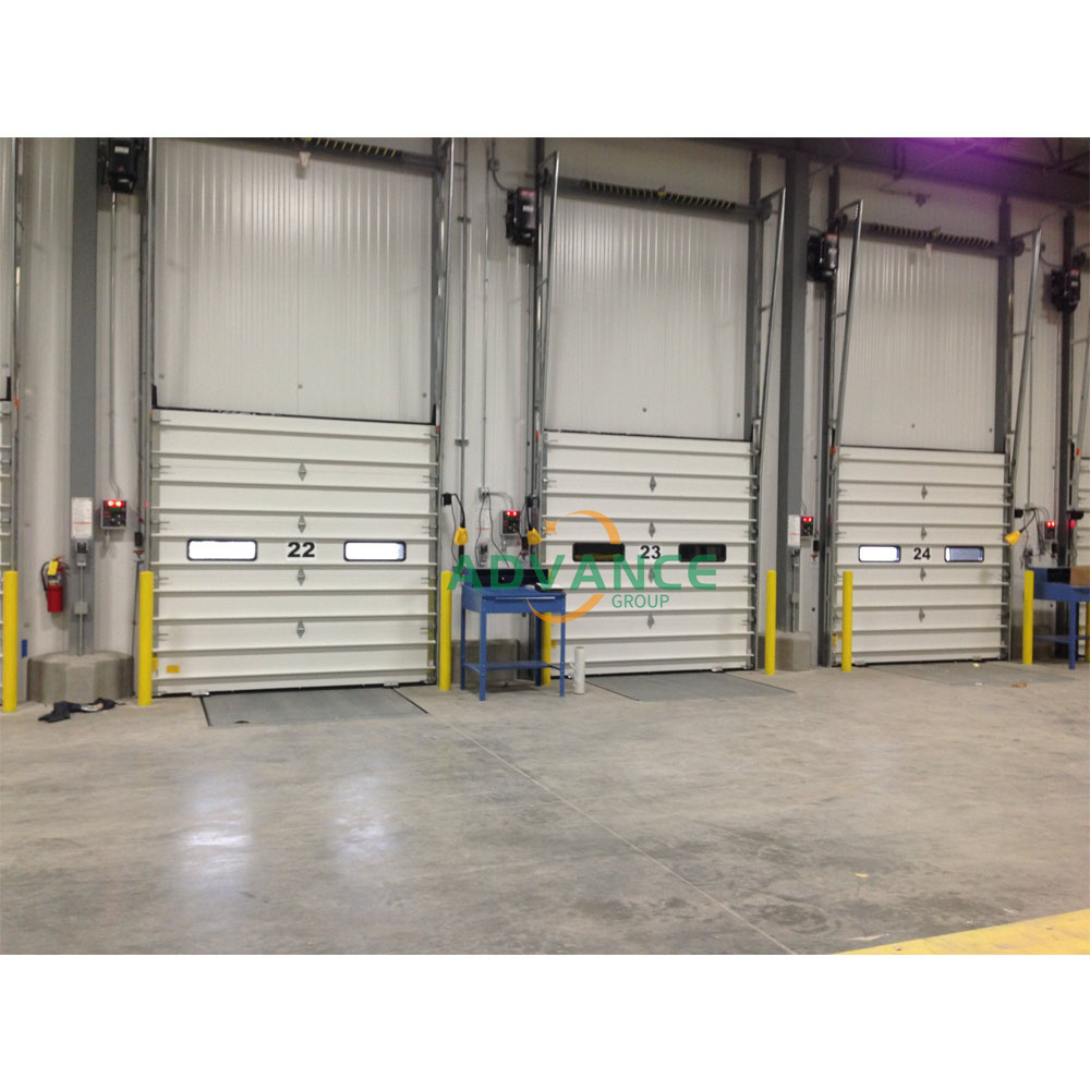 Advance  Steel Panel Industrial Upward Sliding Overhead Sectional Doors Used For Factory