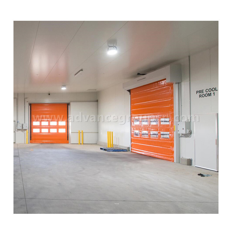 Advance high speed roll up freezer doors windproof cold storage rapid door safety freezer room doors