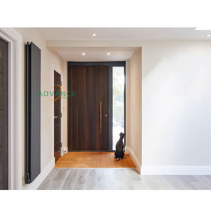 Extra Large One And Half Design Modern Exterior Solid Wooden Front Entrance Pivot Entry Door For House