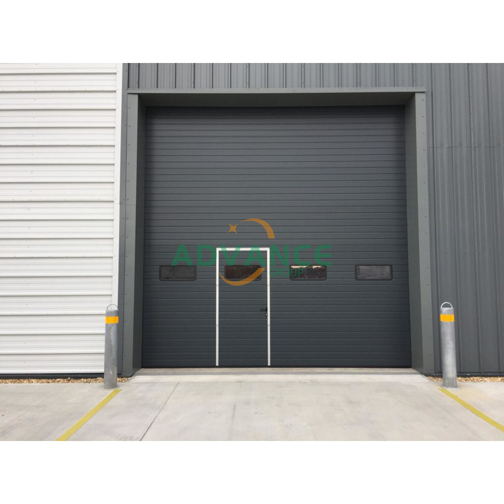 anti-pinch hand sectional industrial garage door high speed 4cm panel sectional overhead doors safety industrial lifting door