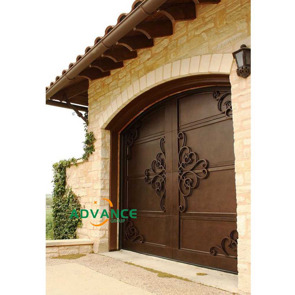 Exquisitely Designed Modern Exterior Arches Double Front Main Wrought Iron Exterior Door Design