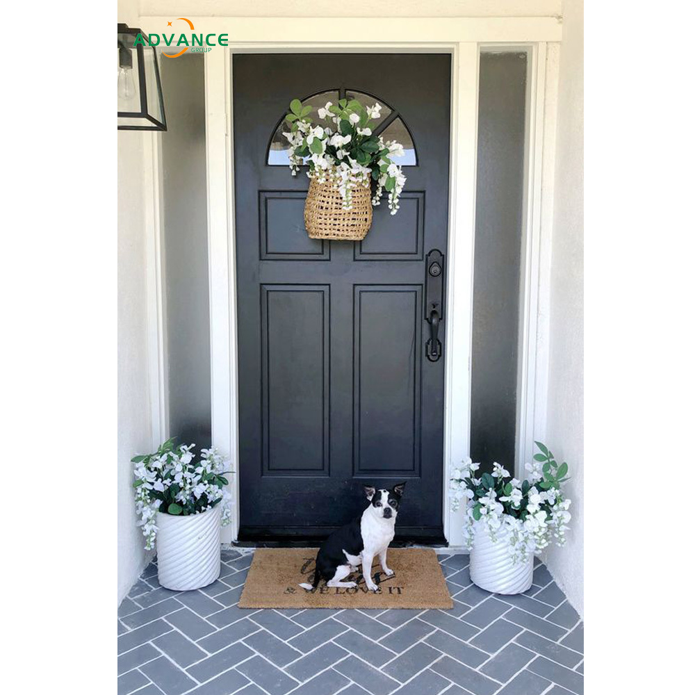 Advance  House Prehung Design Exterior White Fiberglass Back Door with Pet Door