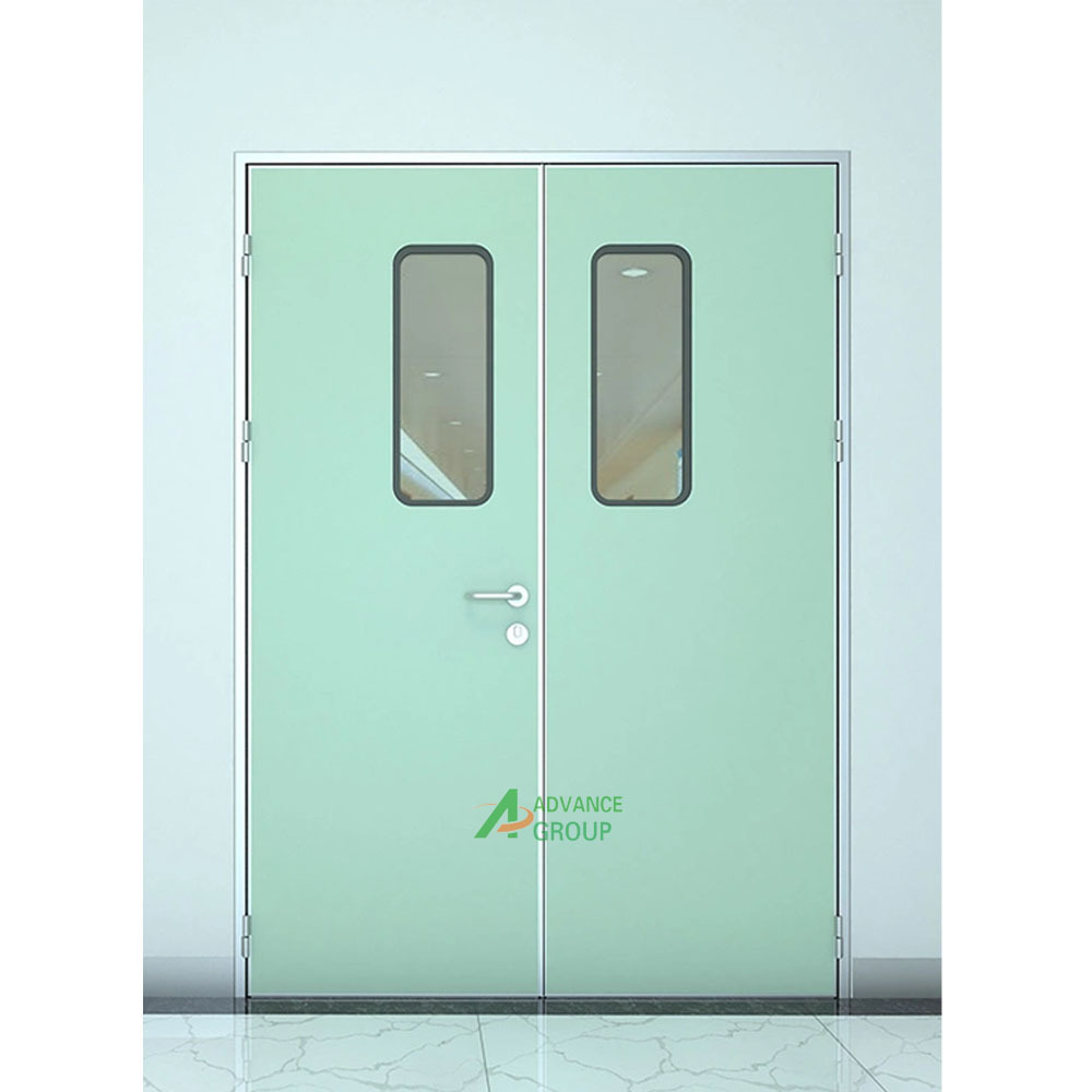 High quality stainless steel clean room door Laboratory door Lead Lined Hospital Hermetic Double Swing Door